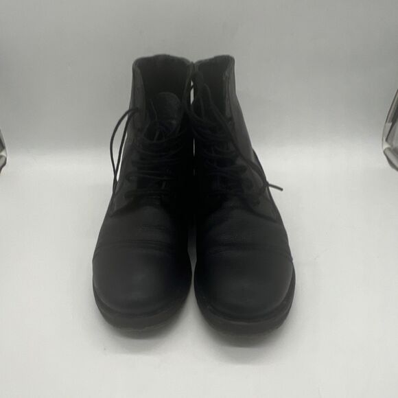 Diesel Black Leather Combat Boots Men’s US 40 Lace-Up Round Toe Ankle main image 12